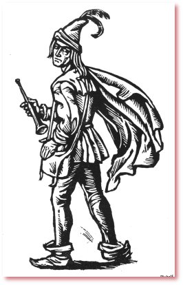 Rattenfänger Holzschnitt Rudolf Riege