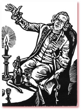 Münchhausen Holzschnitt Rudolf Riege